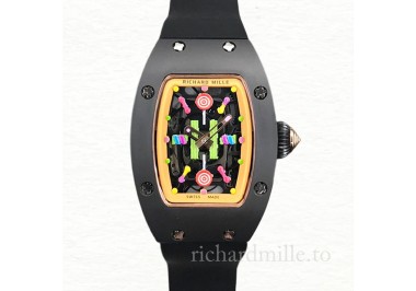 Richard Mille RM37-01 Mechanical Ladies Watch Stainless Steel Rubber Band