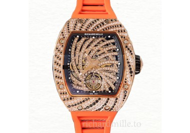Richard Mille RM51-02 Mechanical Ladies Watch Diamond Bezel Rubber Band