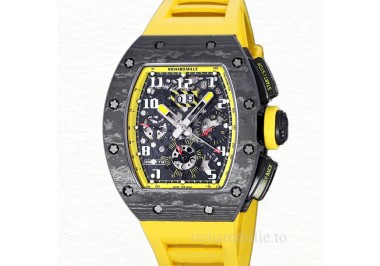 Richard Mille RM 011 Automatic Men Watch Rubber Band Carbon Fiber