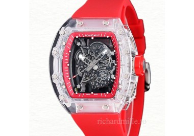Richard Mille RM 055 Men Automatic Watch Rubber Band Acrylic