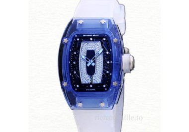 Richard Mille RM 07-02 Automatic Ladies Black With Diamonds Dial Acrylic Rubber Band