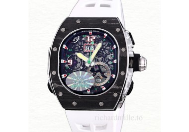 Richard Mille RM 62-01 Men Automatic Watch Carbon Fiber Transparent Dial