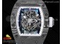 RM055 Real NTPT ZF 1:1 Best Edition Skeleton White Dial on Blue Rubber Strap NH05A V3