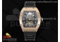 RM001 Tourbillon RG 3KF Best Edition Black Dial on Black Leather Strap