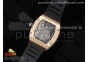 RM001 Tourbillon RG 3KF Best Edition Black Dial on Black Leather Strap