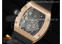 RM001 Tourbillon RG 3KF Best Edition Black Dial on Black Leather Strap