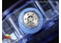 RM012 Blue Transparent Tourbillon RMF Best Edition Skeleton Dial on Blue Rubber Strap