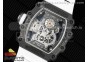 RM21-01 SS Tourbillon RMF Best Edition Skeleton Dial on White Rubber Strap