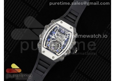 RM21-01 SS Tourbillon RMF Best Edition Skeleton Dial on Black Rubber Strap