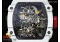 RM027-02 Nadal Real Tourbillon RMF Best Edition White Forge Carbon Black Inner Bezel on Orange Rubber Strap