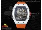 RM027-02 Nadal Real Tourbillon RMF Best Edition White Forge Carbon Black Inner Bezel on Orange Nylon Strap