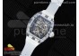 RM56-01 Transparent Tourbillon RMF Best Edition Skeleton Dial Black Inner Bezel on Transparent Rubber Strap