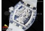 RM56-01 Transparent Tourbillon RMF Best Edition Skeleton Dial Black Inner Bezel on Transparent Rubber Strap