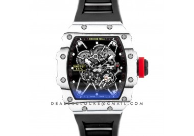 RM 035-01 Rafael Nadal Last Edition in White TPT Quartz / NTPT Carbon on Black Rubber Strap