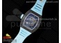 RM055 NTPT BBR Best Edition Skeleton Blue Dial on Blue Rubber Strap Clone RMUL2