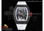 RM055 NTPT RMF Best Edition Skeleton White Dial on White Rubber Strap Clone RMUL2