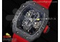 RM027-03 NTPT Real Tourbillon RMF Best Edition Skeleton Dial on Red Nylon Strap