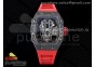 RM027-03 NTPT Real Tourbillon RMF Best Edition Skeleton Dial on Red Rubber Strap