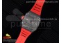 RM027-03 NTPT Real Tourbillon RMF Best Edition Skeleton Dial on Red Rubber Strap