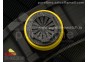 RM035-02 Real NTPT ZF 1:1 Best Edition Skeleton Dial on Yellow Rubber Strap NH05A V3+