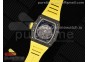 RM035-02 Real NTPT ZF 1:1 Best Edition Skeleton Dial on Yellow Rubber Strap NH05A V3+