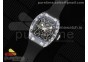 RM035 Transparent SONIC Best Edition Skeleton Dial on Black Nylon Strap Clone RMUL2