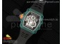 RM21-02 Tourbillon NTPT RMF Best Edition Skeleton Dial on Black Rubber Strap