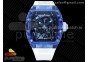 RM035 Blue Transparent RMF Best Edition Skeleton Dial on Translucent Rubber Strap Clone RMUL2