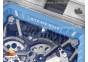 RM035 Transparent RMF Best Edition Skeleton Blue Dial on White Rubber Strap Clone RMUL2