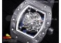 RM055 NTPT KVF Best Edition Skeleton Dial Black Crown on Black Rubber Strap MIYOTA8215 V3