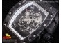 RM055 NTPT KVF Best Edition Skeleton Dial Black Crown on Black Rubber Strap MIYOTA8215 V3