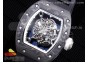 RM055 NTPT KVF Best Edition Skeleton Dial White Crown on Black Rubber Strap MIYOTA8215 V3