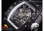 RM055 NTPT KVF Best Edition Skeleton Dial White Crown on Black Rubber Strap MIYOTA8215 V3