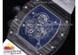 RM055 NTPT KVF Best Edition Skeleton Dial Black Crown on White Rubber Strap MIYOTA8215 V3