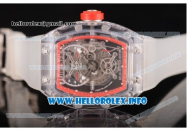 Richard Mille RM 56-01 Tourbillon Sapphire Crystal Case Skeleton Dial on Aerospace Nano Translucent Strap