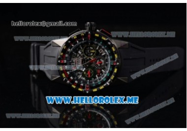 Richard Mille RM 60-01 PVD Case with Skeleton Dial Black Rubber Strap PVD Bezel (EF)