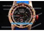 Richard Mille RM 60-01 Rose Gold Case with Skeleton Dial and Blue Rubber Strap Rose Gold Bezel (EF)