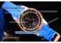 Richard Mille RM 60-01 Rose Gold Case with Skeleton Dial and Blue Rubber Strap Rose Gold Bezel (EF)