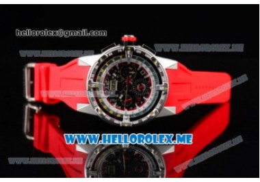 Richard Mille RM 60-01 Steel Case with Skeleton Dial and Red Rubber Strap Dot/Arabic Numeral Markers (EF)