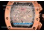 Richard Mille RM005 FM Rose Gold Case Skeleton Dial with Black Inner Bezel