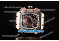 Richard Mille RM 005 FM Steel Case with Skeleton Dial and Green Inner Bezel