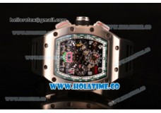 Richard Mille RM 005 FM Steel Case with Skeleton Dial and Green Inner Bezel