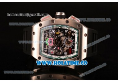 Richard Mille RM 005 FM Steel Case with Skeleton Dial and Green Inner Bezel