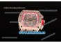 Richard Mille RM 005 FM Steel Case with Skeleton Dial and Red Inner Bezel