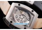 Richard Mille RM 005 White Number Marking Black Leather Strap