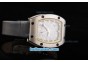 Richard Mille RM 005 Silver Case Yellow Border Silver Rome Numeral Marker and Black Leather Strap